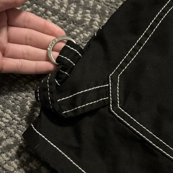 Tripp NYC Daang Goodman Black Spike Studded XS Overalls Shortalls Goth Emo - Picture 7 of 7